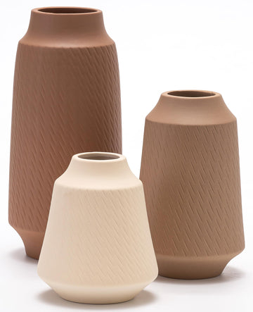 Ceramic Vase Trio Boho Set