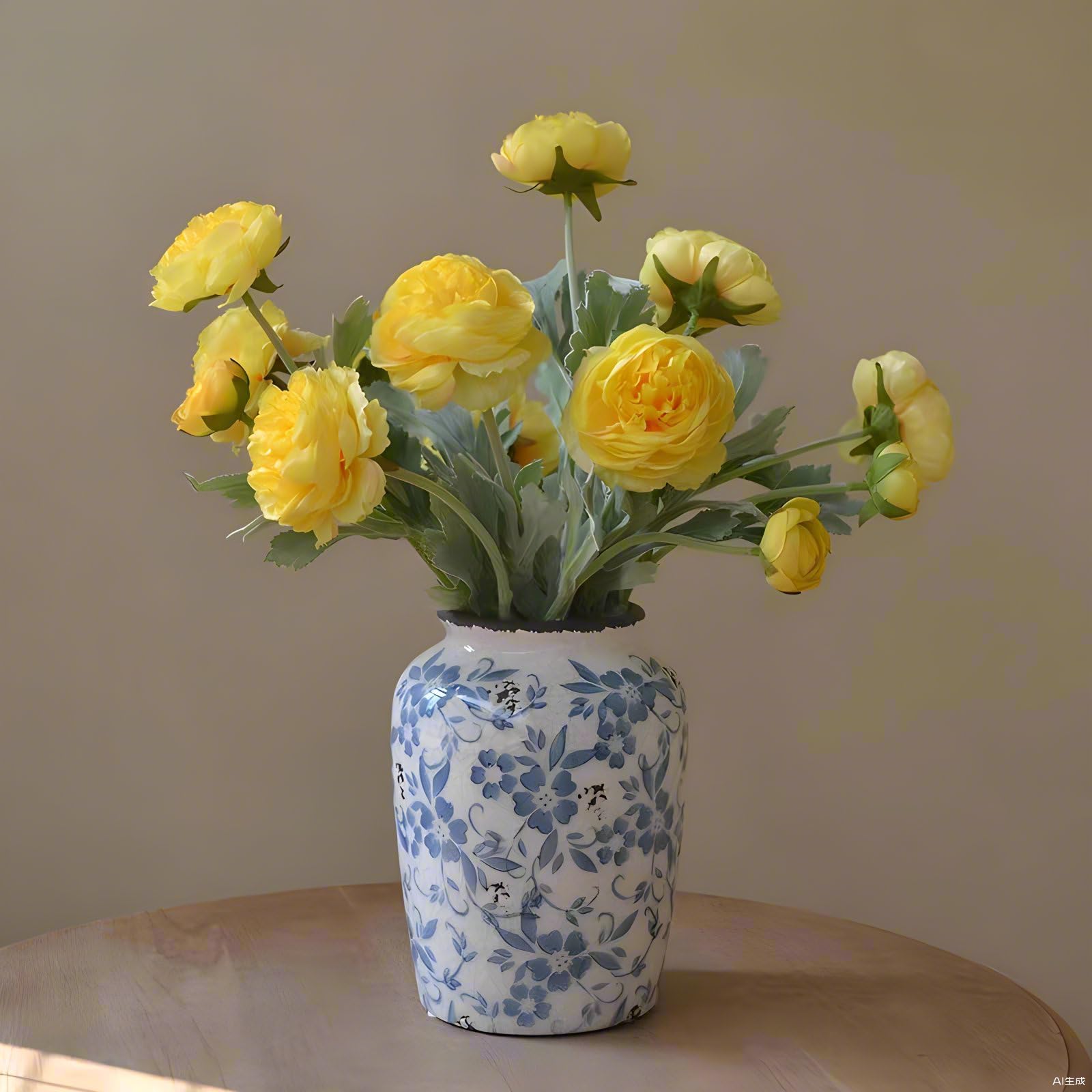 Vintage Blue & White Porcelain Vase