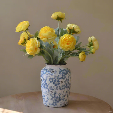 Vintage Blue & White Porcelain Vase