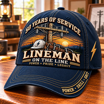 50 Years of Service Lineman Commemorative Cap