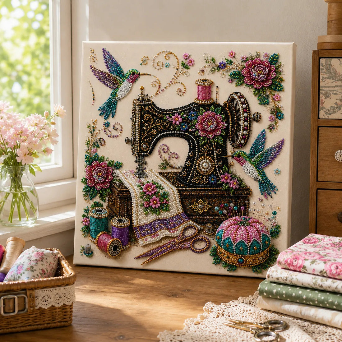 DIY Diamond Painting Kit for Sewing Lovers