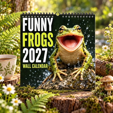 Funny Frogs 2027 Wall Calendar – Cute Humorous Frog Calendar