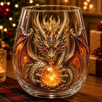 Mythic Dragon Glass Art Cup