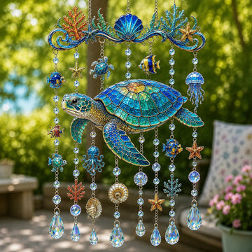 Ocean-Themed Crystal Wind Chime – Bring the Ocean Glow to Your Garden