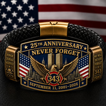 9/11 25th Anniversary Never Forget Tribute Bracelet