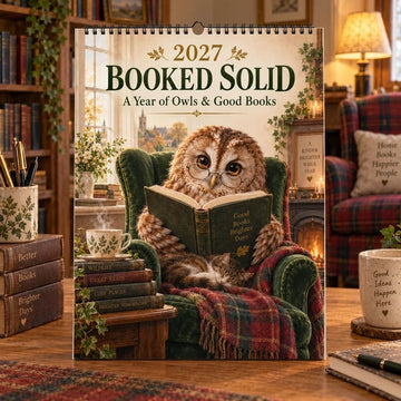 2027 Booked Solid Wall Calendar | A Year of Owls & Good Books