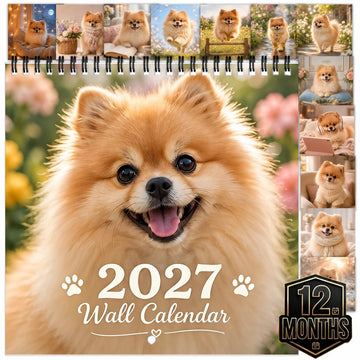 Adorable Pomeranian Wall Calendar 2027