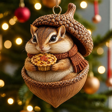 Woodland Nut Hideaway Christmas Ornament