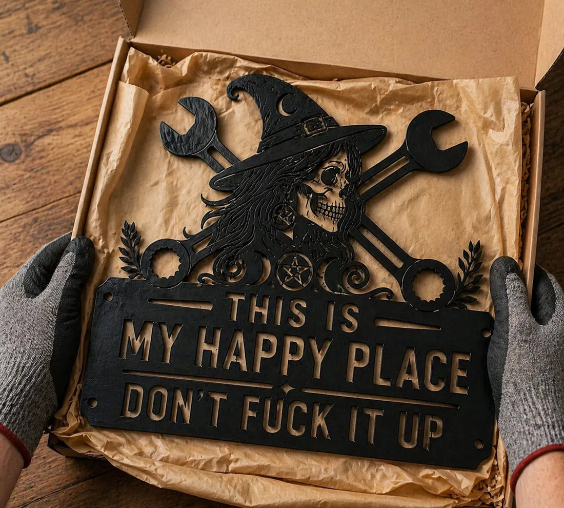 This Is My Happy Place Witch Metal Wall Art Sign