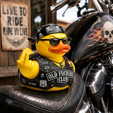 "OLD F**KERS CLUB" Biker-Themed Novelty Duck
