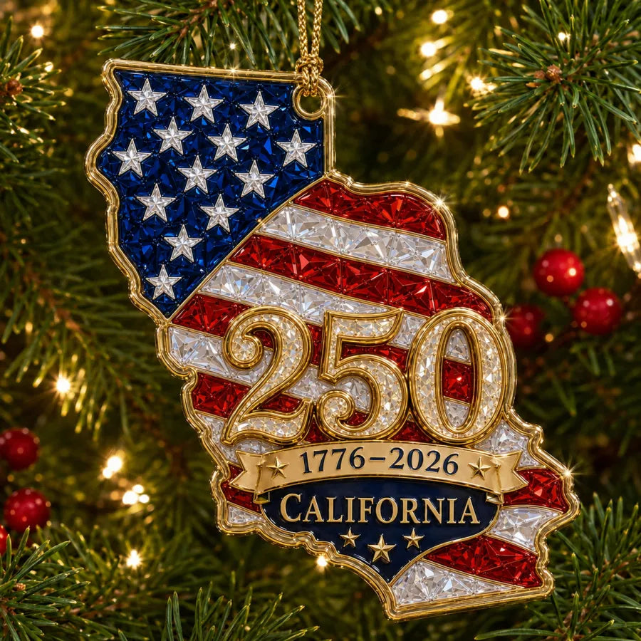 America's 250th Anniversary State Christmas Ornament
