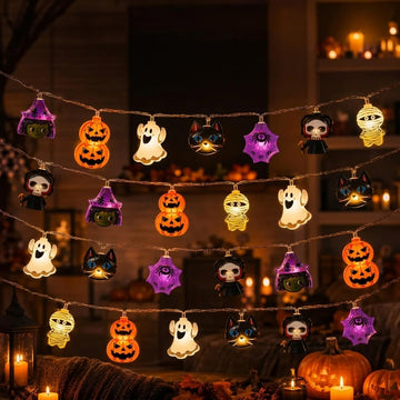 USB-Powered Pumpkin LED String Lights