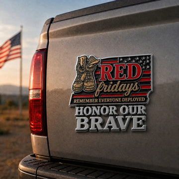 RED Fridays “Remember Everyone Deployed” Car Emblem