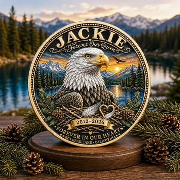 Jackie Bald Eagle Memorial Medallion – Forever Above Big Bear 2012–2026