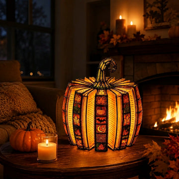 Halloween Pumpkin Book Lamp