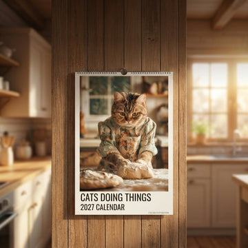 2027 Cats Doing Human Things Wall Calendar
