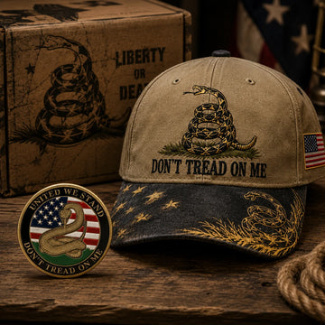 Gadsden Flag Don't Tread on Me Baseball Cap Set