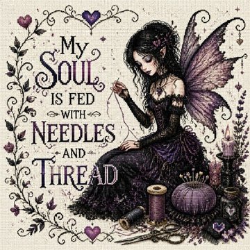 Soul Fed Gothic Fairy Cross Stitch Kit