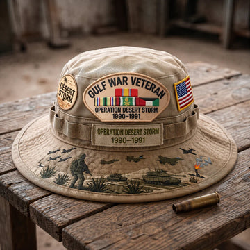Gulf War Veteran Desert Storm Tribute Boonie Hat