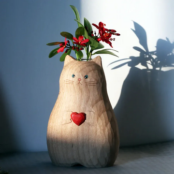 Resin Handmade Cat Vase