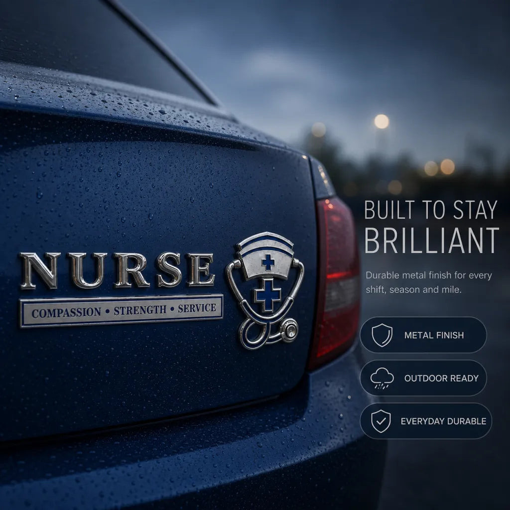 Nurse Compassion Strength Service Car Emblem Metal Badge