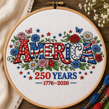 America 250 Years Cross Stitch Kit