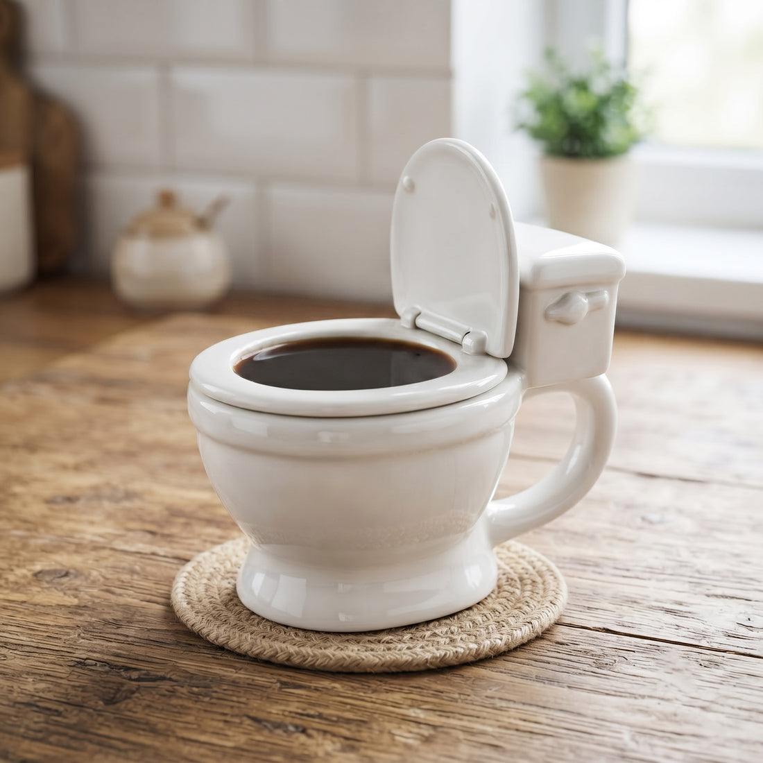 "The Morning Flush" Ceramic Toilet Coffee Mug