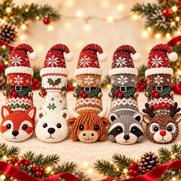 3D Knit Christmas Animal Slipper Socks | Cute Festive Soft Warm Indoor Socks