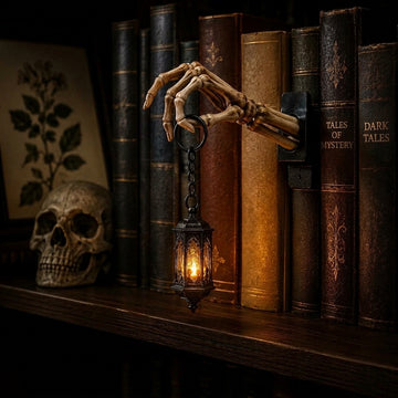 Skeleton Hand Lantern Bookshelf Light