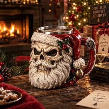 3D Dark Christmas Santa Mug Collection