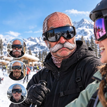 Funny Realistic Face Ski Mask – Hilarious Winter Party Gear for Outdoor Groups