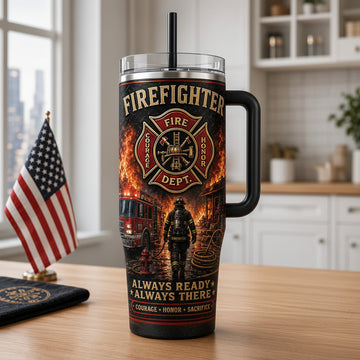 Firefighter Courage Honor Sacrifice Stainless Steel Tumbler