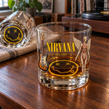 Smiley, Strings & Wings Whiskey Glass