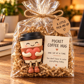 Emotional Support Desk Companions - Funny Coworker Gift with Encouraging Message Card