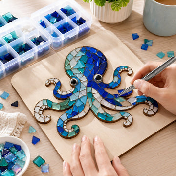 Octopus Mosaic Kit | Beginner-Friendly DIY Glass Craft with Step-by-Step Instructions