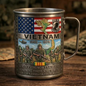 Vietnam Veteran Honor Coffee Mug – 1955-1975 Service Tribute