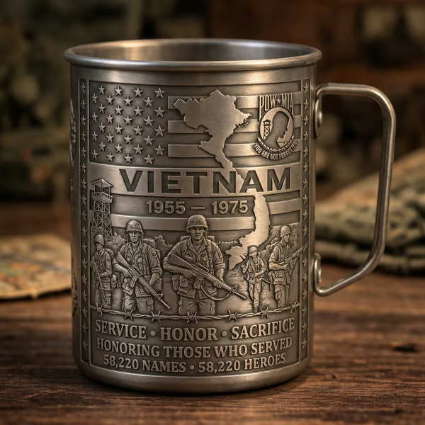 Vietnam Veteran Honor Coffee Mug – 1955-1975 Service Tribute