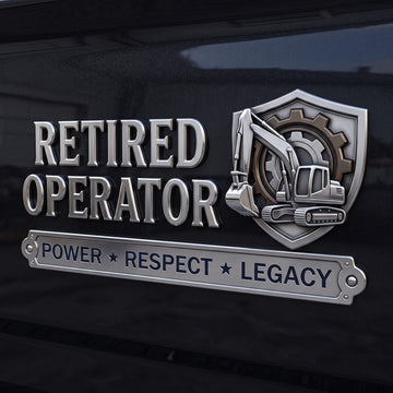 "Retired Operator" Automotive Badge