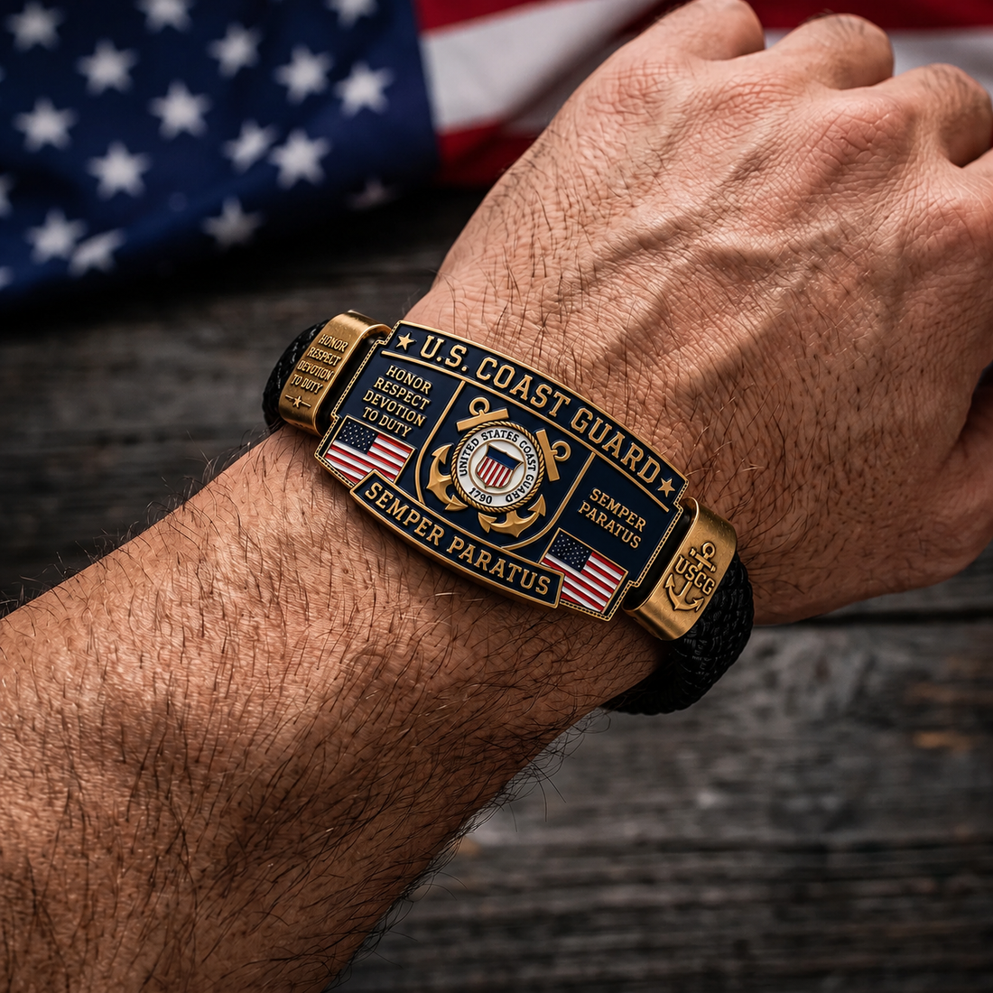 U.S. Coast Guard Semper Paratus Tribute Bracelet