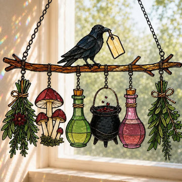 Raven Witch Suncatcher
