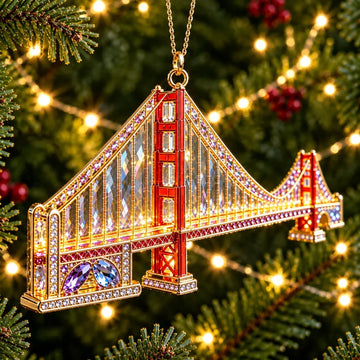 USA Landmark Crystal Style Christmas Ornaments