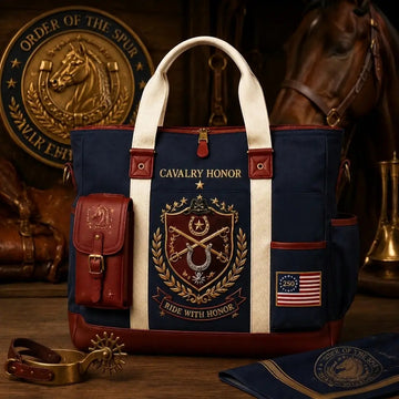 Cavalry Honor Vintage Canvas Tote Bag