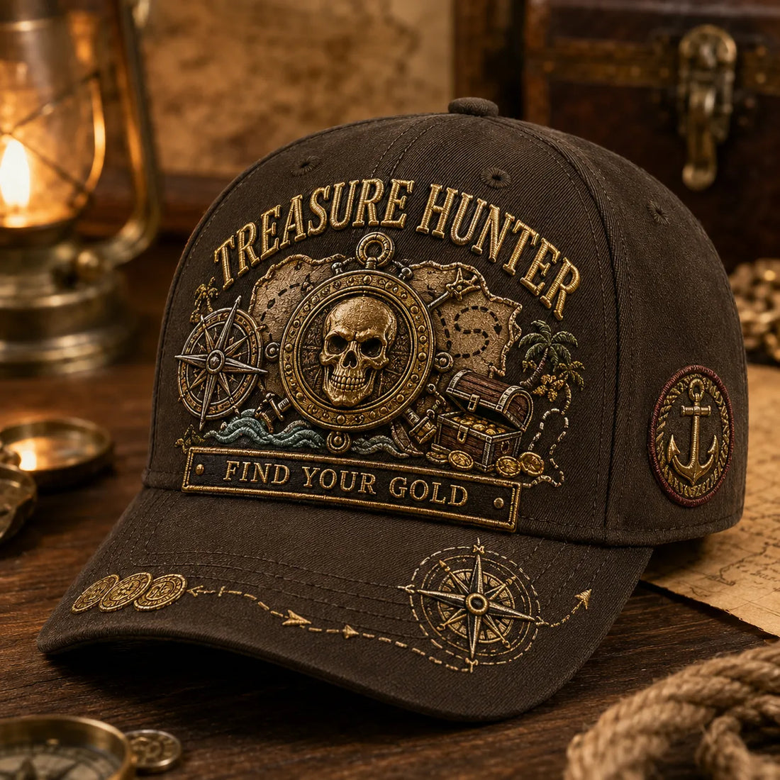 Pirate Legend Baseball Cap – Vintage Nautical Skull Hat
