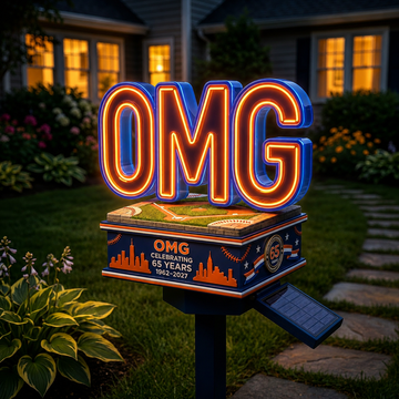 OMG Baseball-Themed 65th Anniversary Solar Garden Night Light