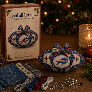 Football Christmas Patchwork Ornament Kit – 32 Team Designs