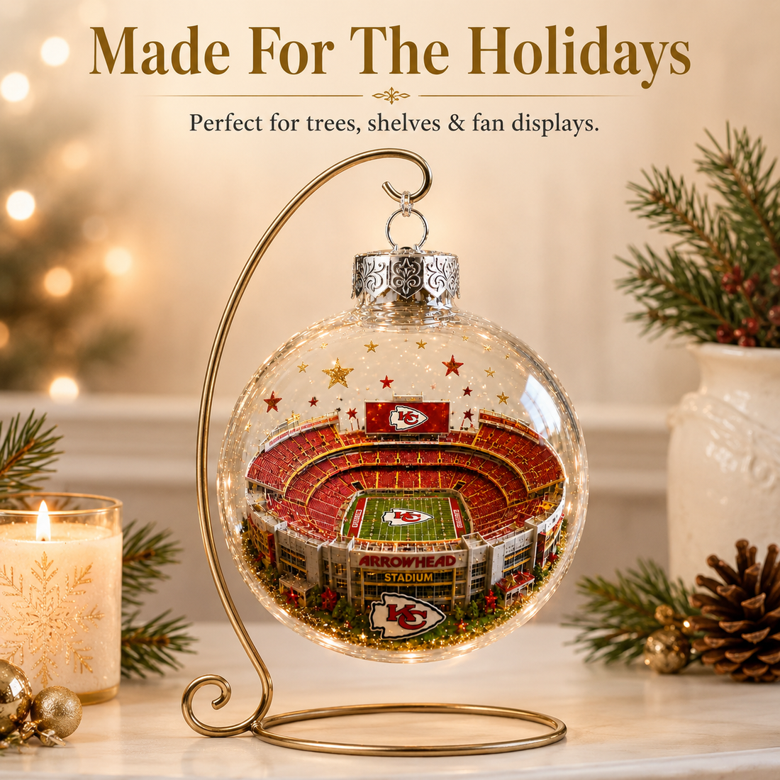 32-Team Football Stadium Light-Up Ornament