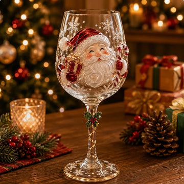 Christmas Wine Glass Collection Set
