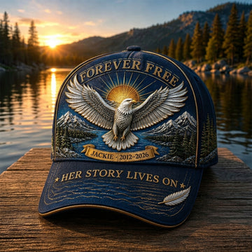 Forever Free Jackie Bald Eagle Memorial Baseball Cap