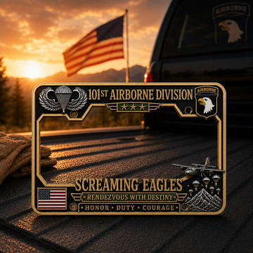 U.S. Army 101st Airborne Division Tribute License Plate Frame