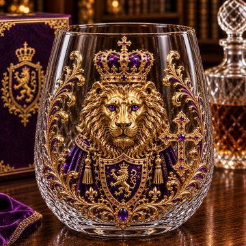 Royal Lion Glass Art Cup